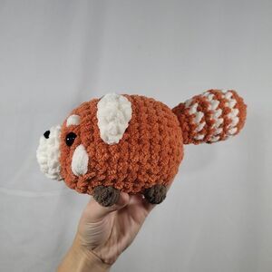 Crochet Red Panda Plushie | Handmade Gifts | Adorable Woodland Animal